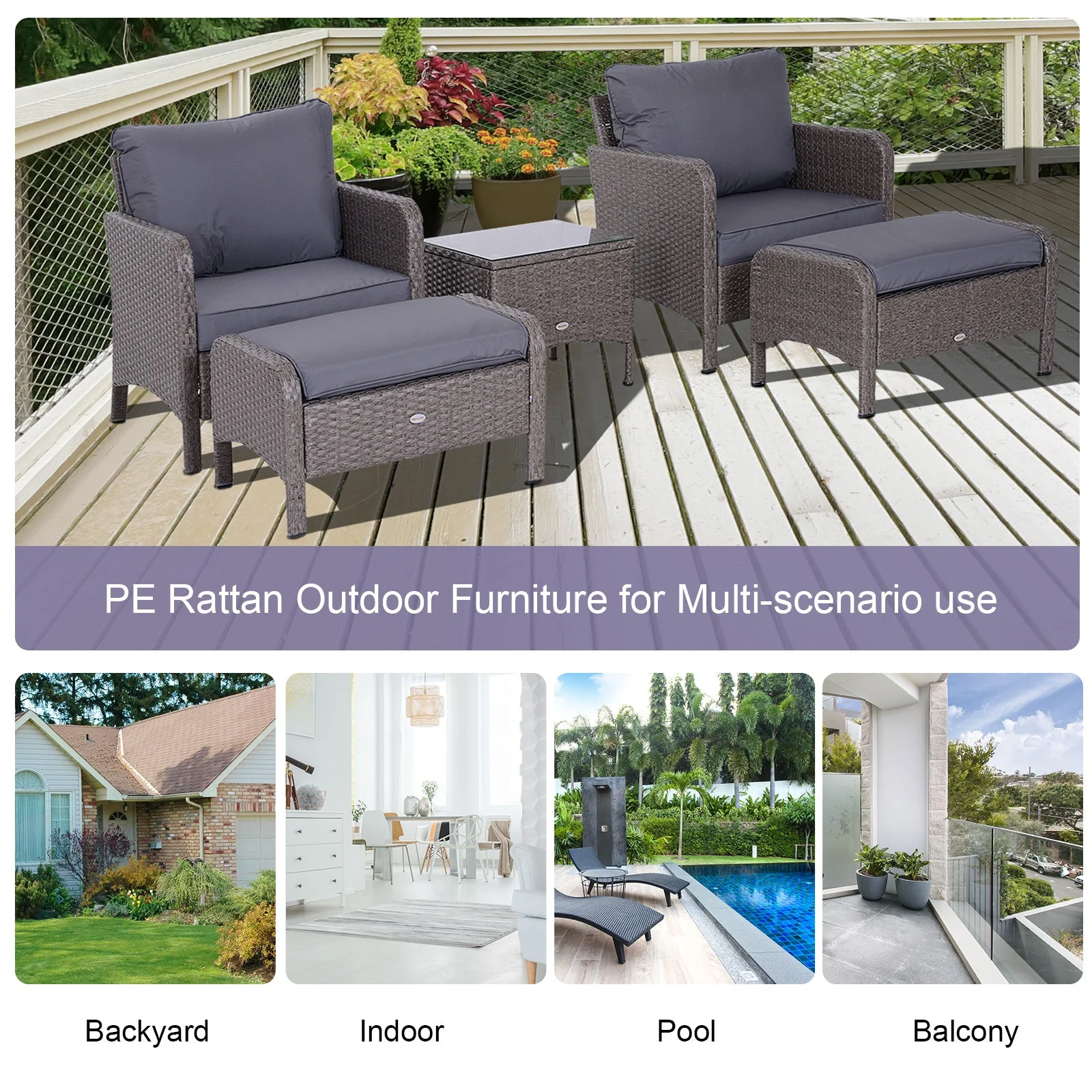 2 Seater Rattan Furniture Set - Image 7