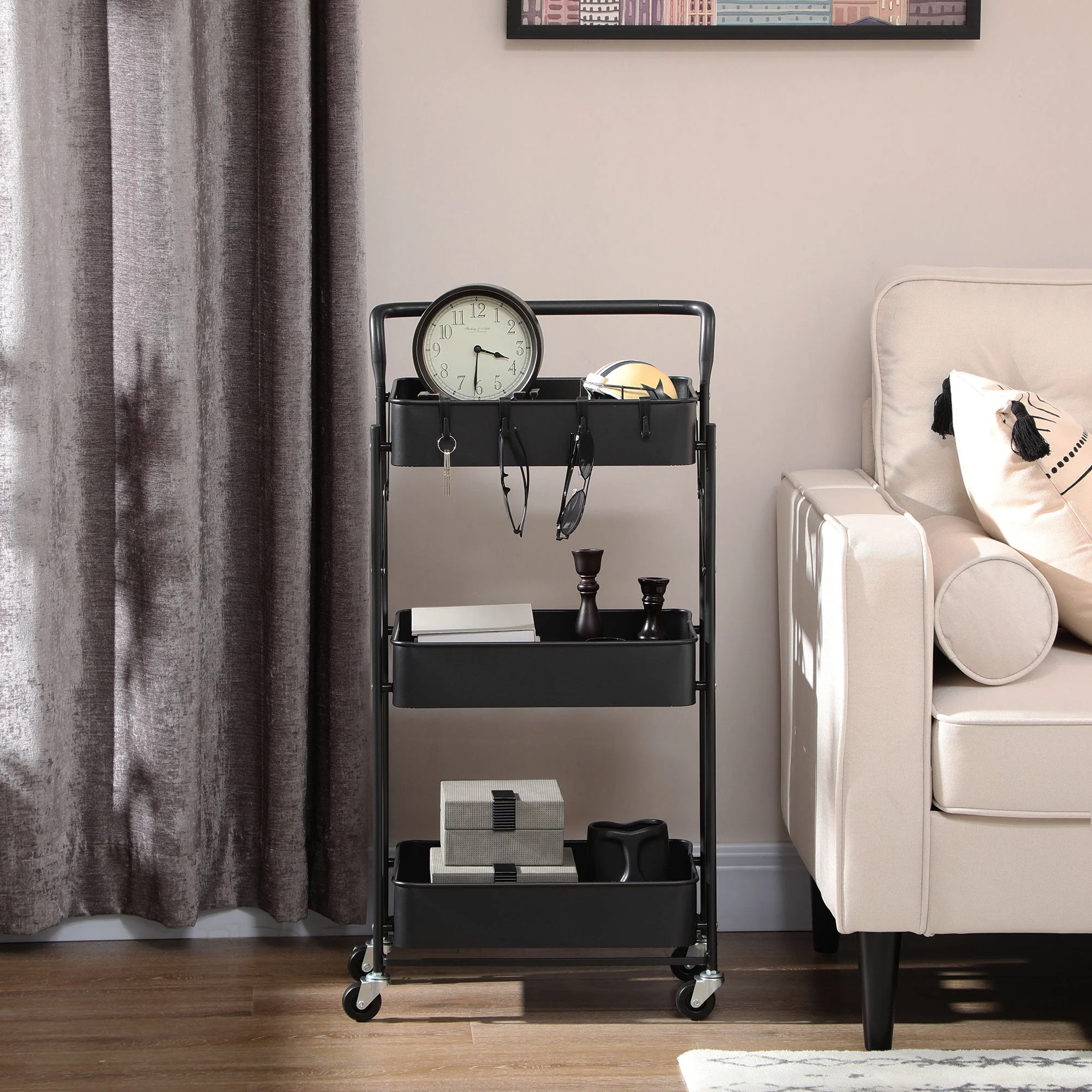 3 Tier Storage Trolley Cart - Image 7