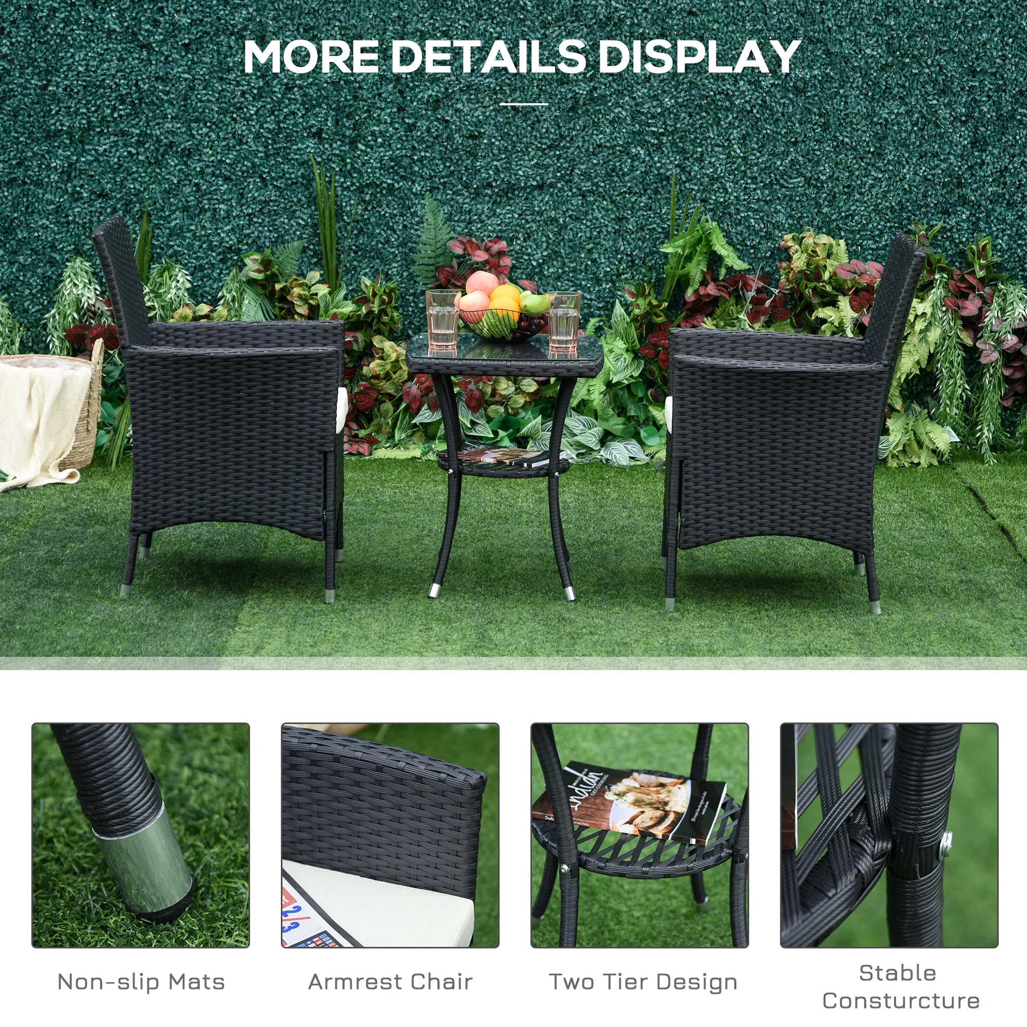Three-Piece Rattan Chair Set - Image 6